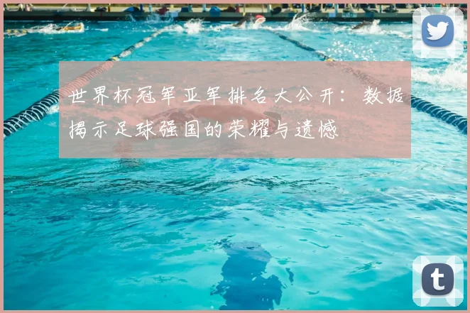 世界杯冠军亚军排名大公开:数据揭示足球强国的荣耀与遗憾